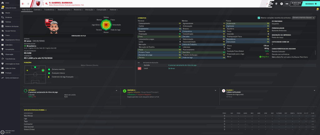 ea sports Football Manager 2020 - Gabriel Barbosa