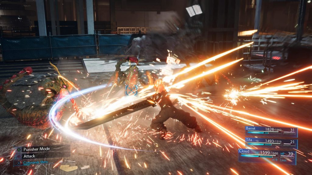 final fantasy vii remake Batalha - Final Fantasy VII Remake
