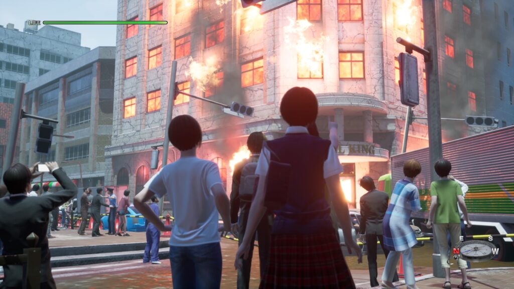 disaster report 4: summer memories Prédio em chamas