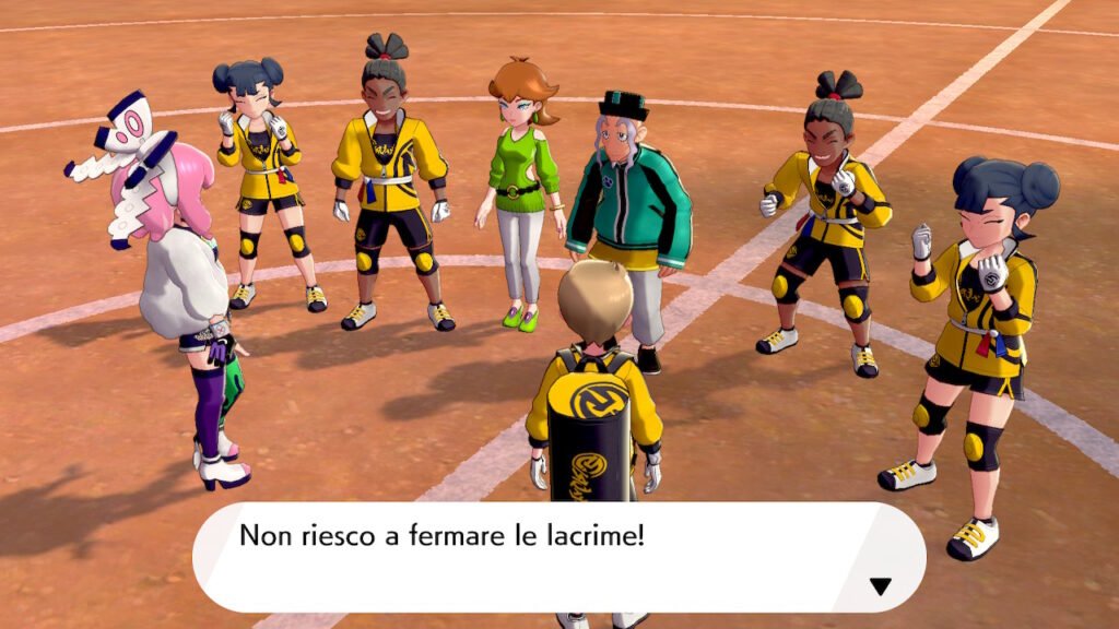 Pokémon Sword e Shield: The Isle of Armor Em Pokémon Sword e Pokémon Shield: The Isle of Armor, os outros estudantes do dojô são personagens genéricos repetidos, apesar de o jogo ter opções de personalização (Imagem: Reprodução)