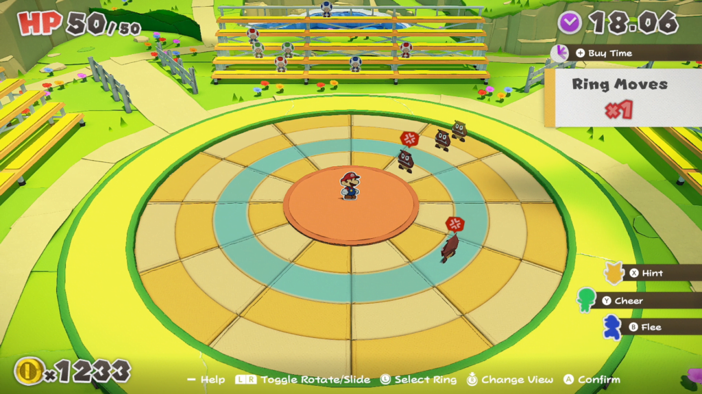 paper mario: the origami king Batalhas