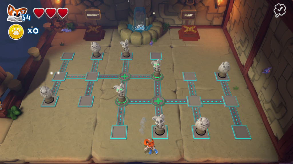 new super lucky's tale Alguns quebra-cabeças parecem mais difíceis do que realmente são em New Super Lucky's Tale. (Imagem: Reprodução)