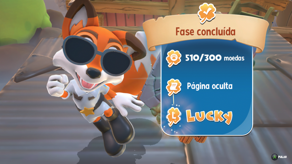 new super lucky's tale Completar 100% das fases é uma tarefa relativamente simples, mas divertida. (Imagem: Reprodução)