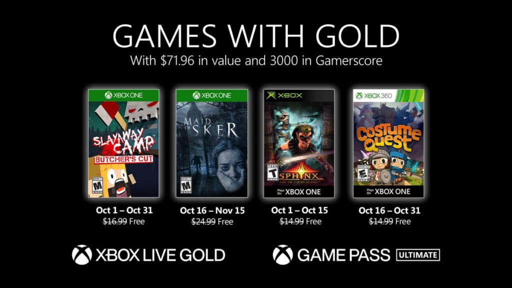 Xbox Series Esteja atento às datas de cada jogo no Games with Gold de outubro. (Imagem: Divulgação)