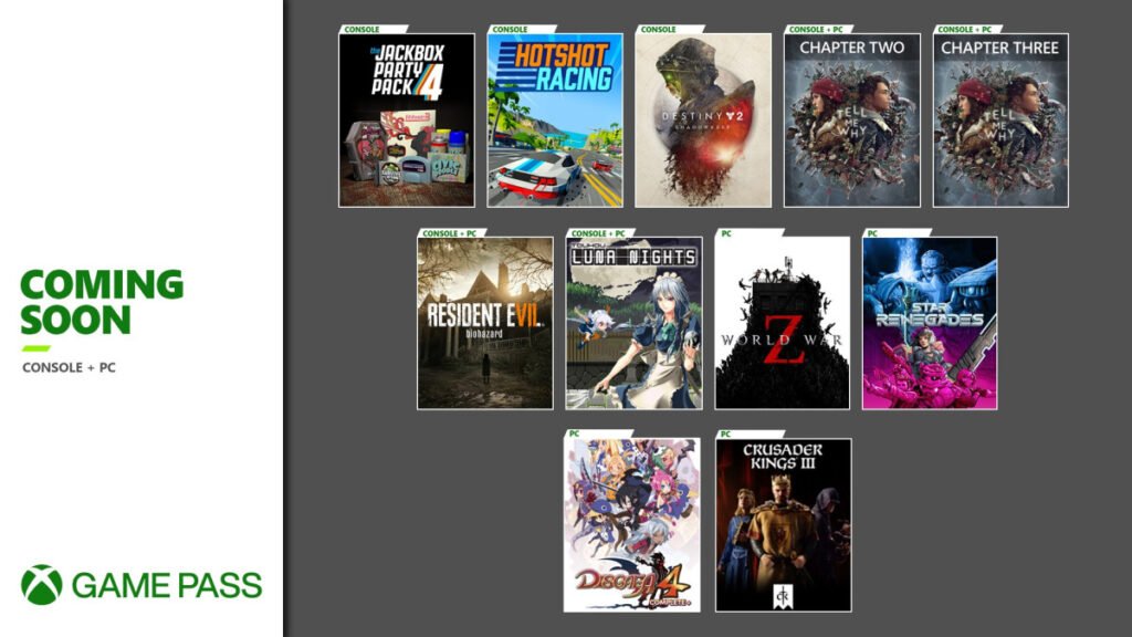 Game Pass em setembro Resident Evil 7: Biohazard e Destiny 2 estão entre os destaques no Xbox Game Pass em setembro. (Imagem: Divulgação)