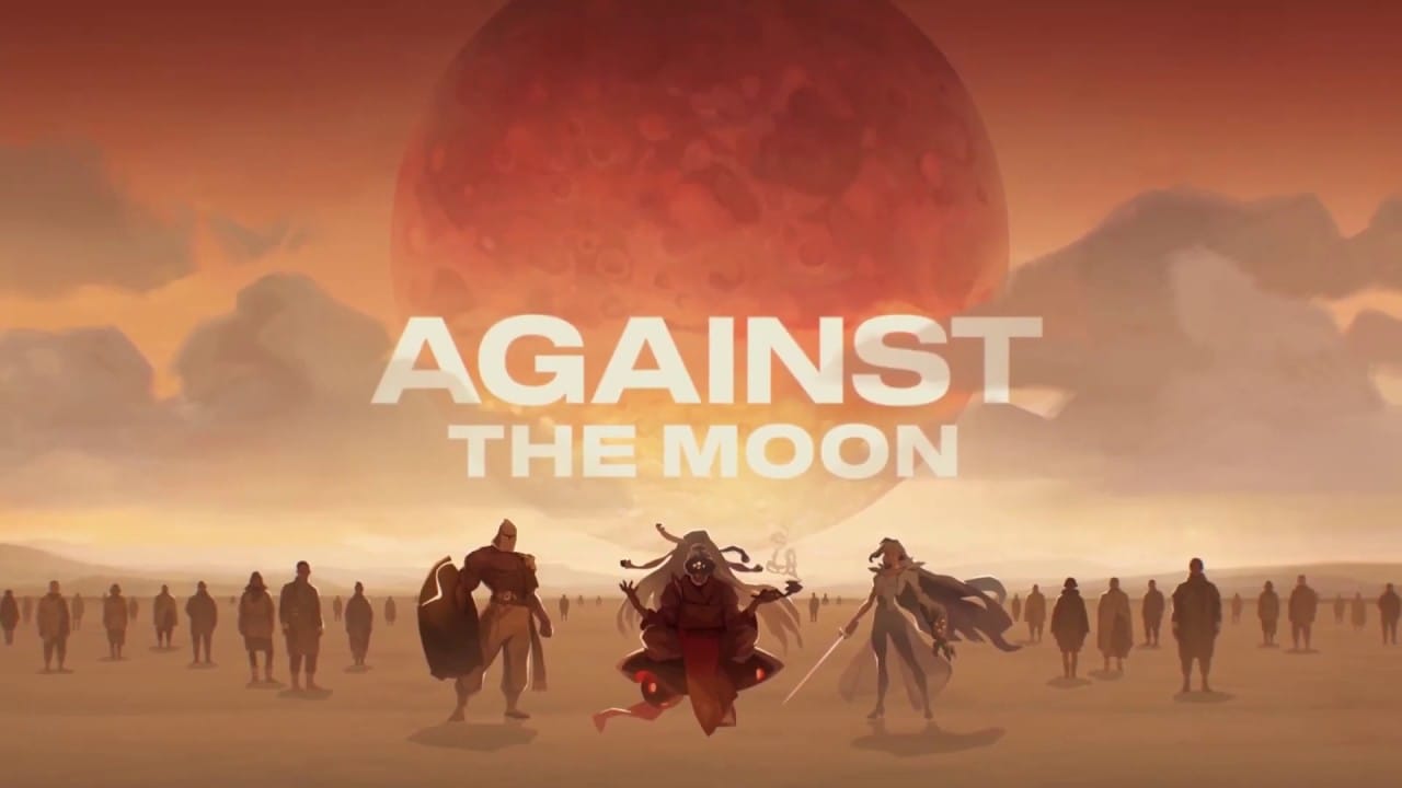 against the moon