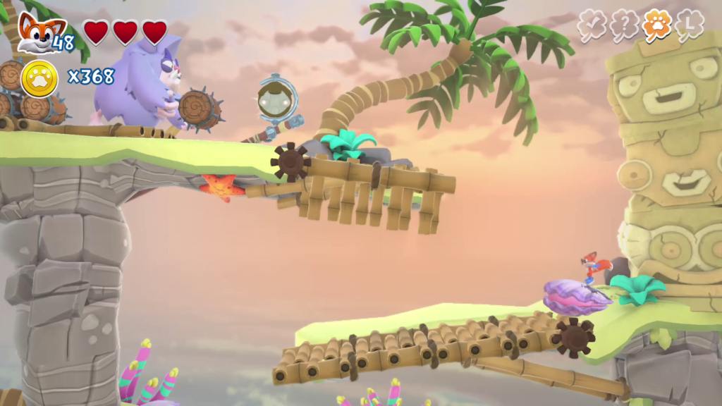 new super lucky's tale New Super Lucky's Tale está cheio de referências a outros jogos de plataforma, como Donkey Kong, por exemplo. (Imagem: Reprodução)