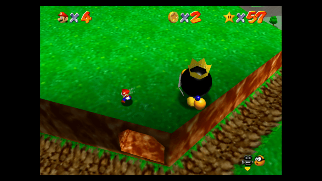 Super Mario 3D All-Stars A emulação em Super Mario 3D All-Stars entrega alguns detalhes de baixa qualidade graças à potência do Switch, como o modelo de Mario quando distante. (Imagem: Reprodução)