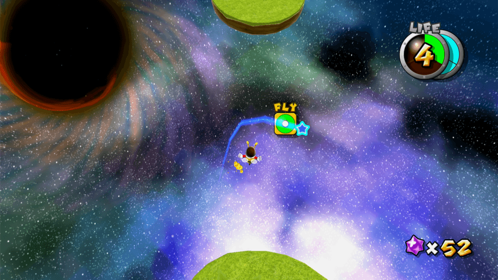 Super Mario 3D All-Stars Super Mario Galaxy roda em alta definição (1080p) e a 60 quadros por segundo. (Imagem: Reprodução)