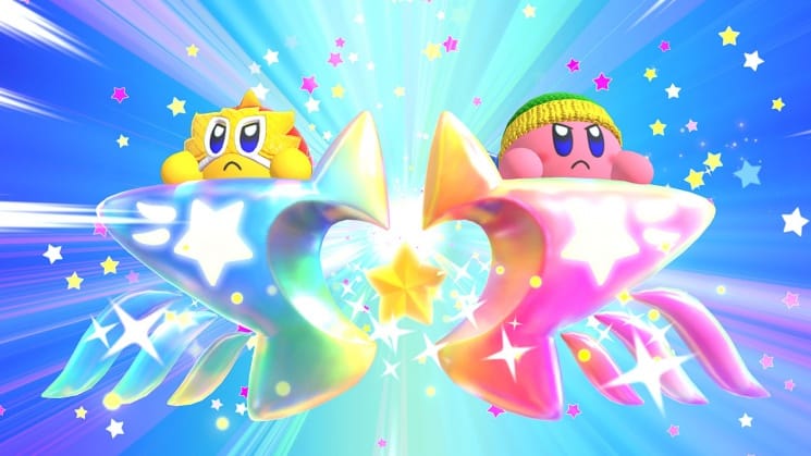 kirby fighters 2 Jogando em duplas, busque sua metade da estrela e vá ao encontro de seu parceiro para um ataque especial. (Imagem: Divulgação)