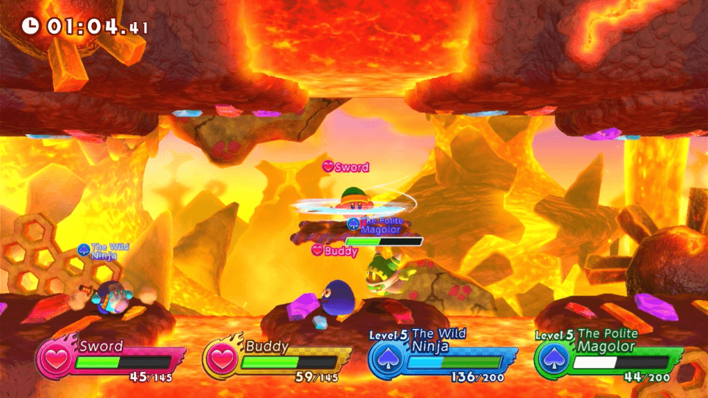 kirby fighters 2 Jogue sozinho, em cooperação ou com até quatro amigos. (Imagem: Reprodução)