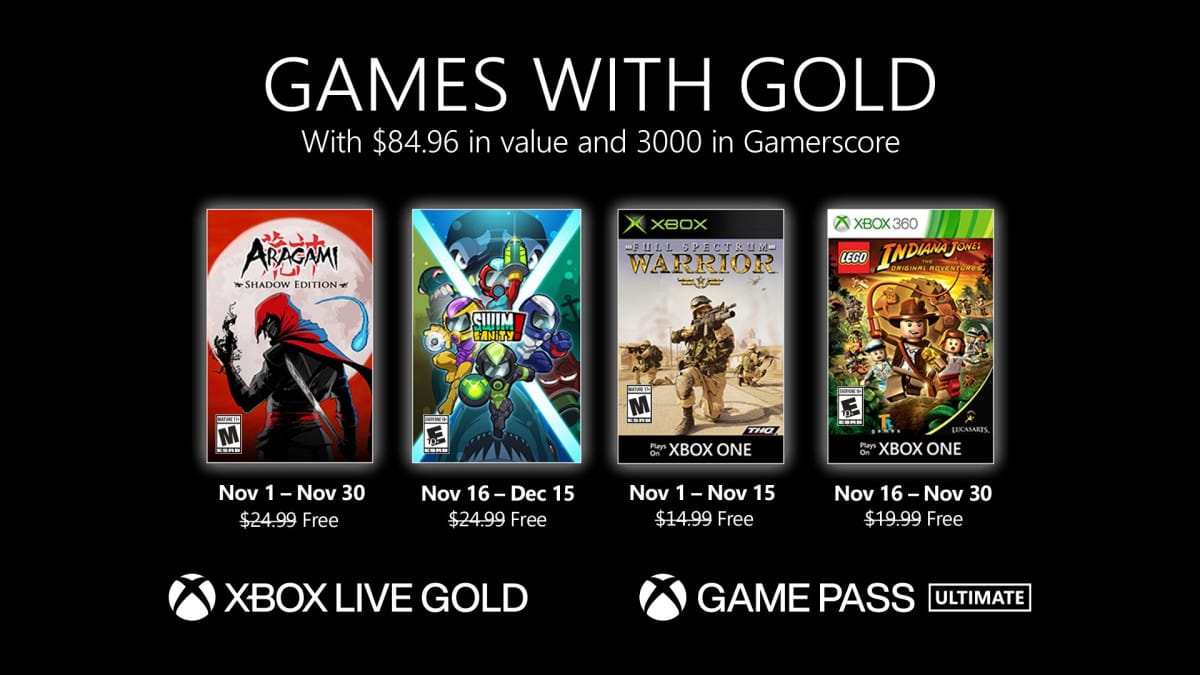 A partir de novembro, será possível jogar os Games with Gold nos novos consoles Xbox Series X|S. (Imagem: Divulgação)