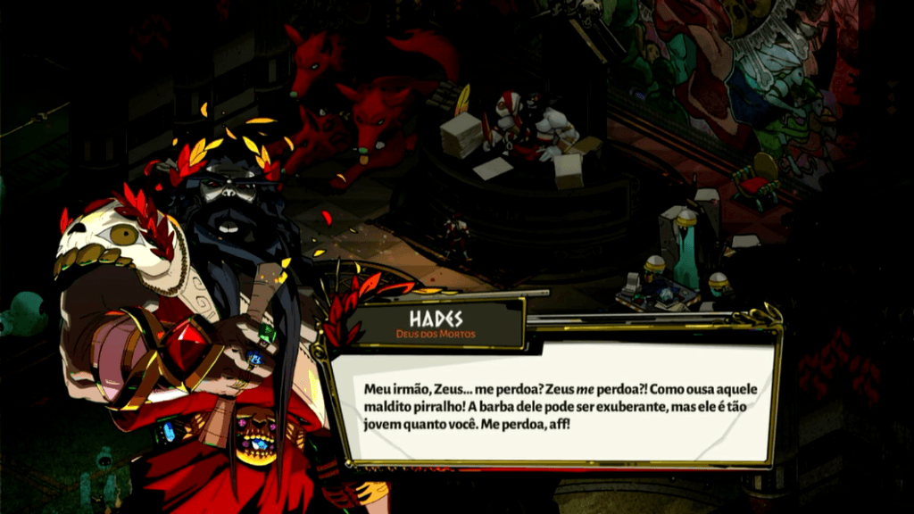 Hades Hades está inspirado na mitologia grega, trazendo personagens elaborados e história rica em um jogo viciante e inovador. (Imagem: Reprodução)