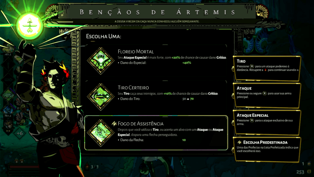 Hades Deuses (neste caso, parentes) do Olimpo concederão bênçãos a Zagreus para aprimorar suas habilidades e armas. (Imagem: Reprodução)