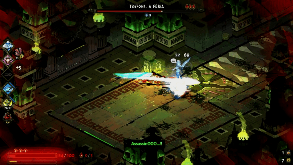 Hades Cada tentativa de fuga é diferente em Hades, com níveis gerados aleatoriamente. (Imagem: Reprodução)