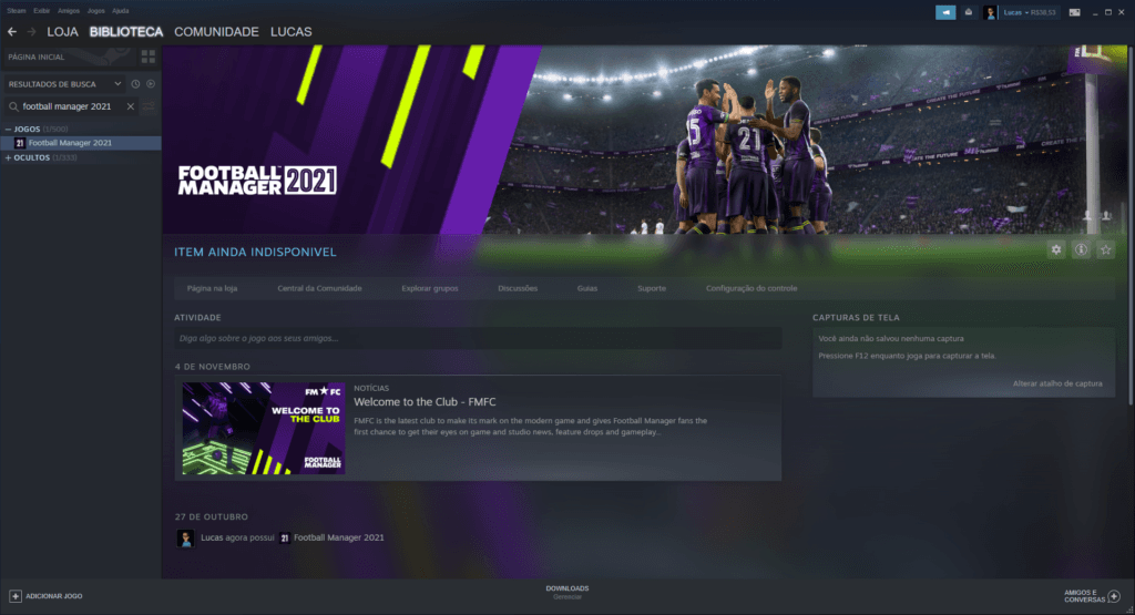 fm 2021 comprar o FM 2021 no Brasil