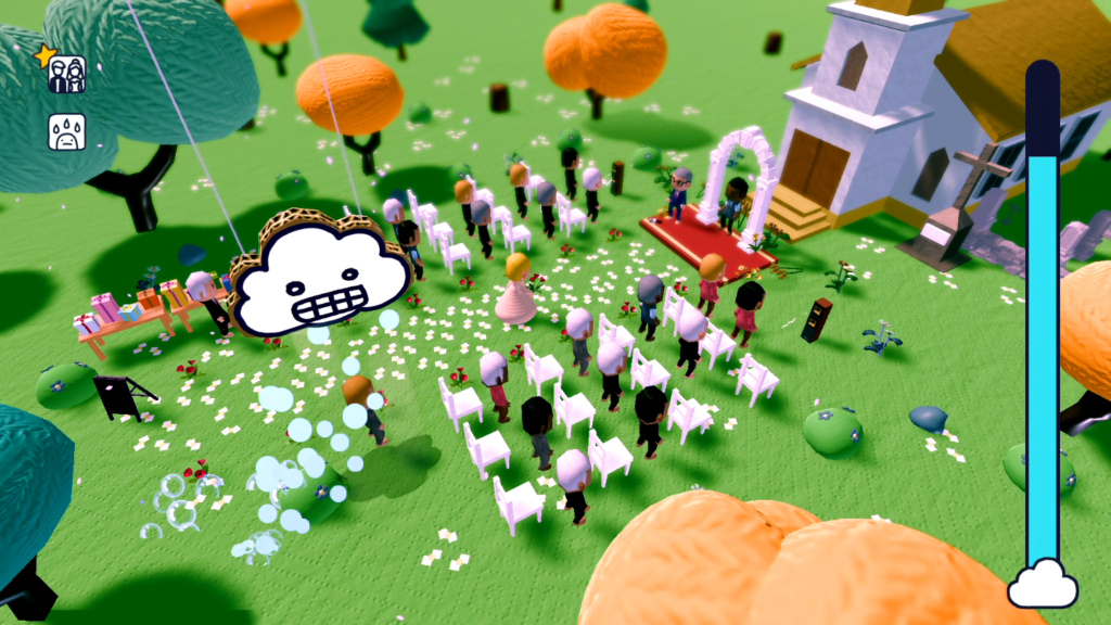 Rain on Your Parade Não adianta fazer simpatia: vai chover (e vai ficar muito pior!). (Imagem: Reprodução/Nintendo Switch)