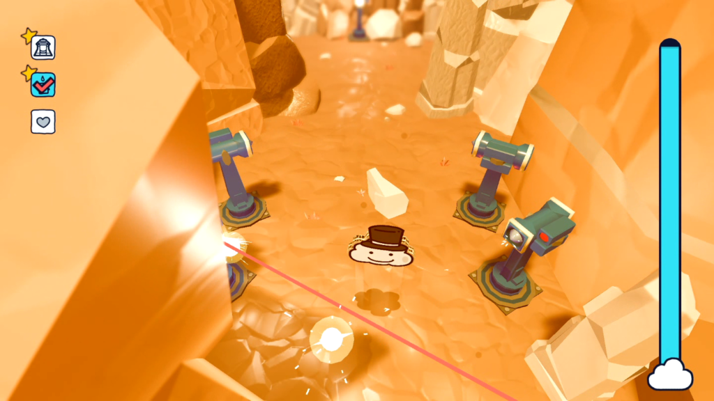 Rain on Your Parade Cenários se apresentam de formas muito diferentes uns dos outros, combinando e remixando os mais variados gêneros nos videogames. (Imagem: Reprodução/Nintendo Switch)