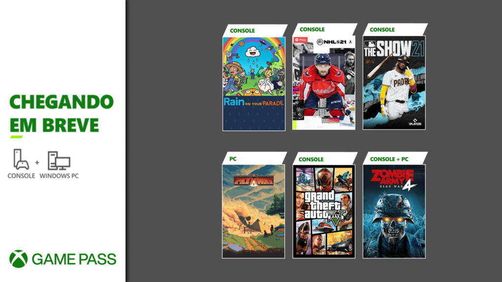 Xbox Game Pass Entre os seis jogos de abril para Xbox Game Pass, jogar Grand Theft Auto V é essencial. (Imagem: Divulgação/Xbox Wire em Português)