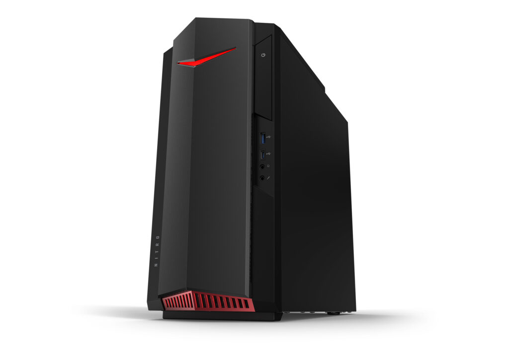 Acer Nitro 50 conta com LEDs personalizáveis. (Imagem: Divulgação/Acer)