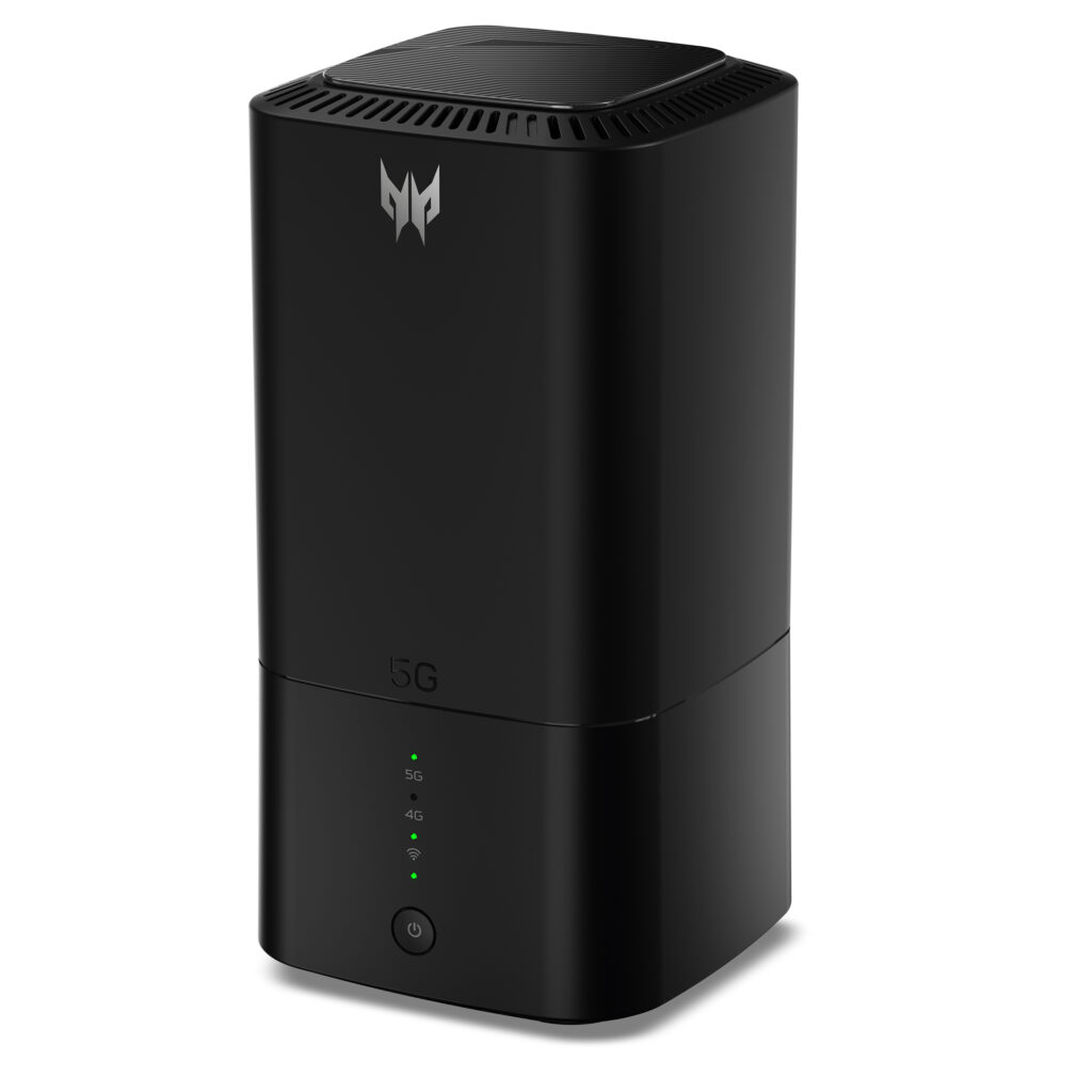 Acer O roteador 5G Predator Connect X5 5G CPE permite que os gamers façam ajustes precisos nas velocidades de uplink e downlink dos seus dados. (Imagem: Divulgação/Acer)