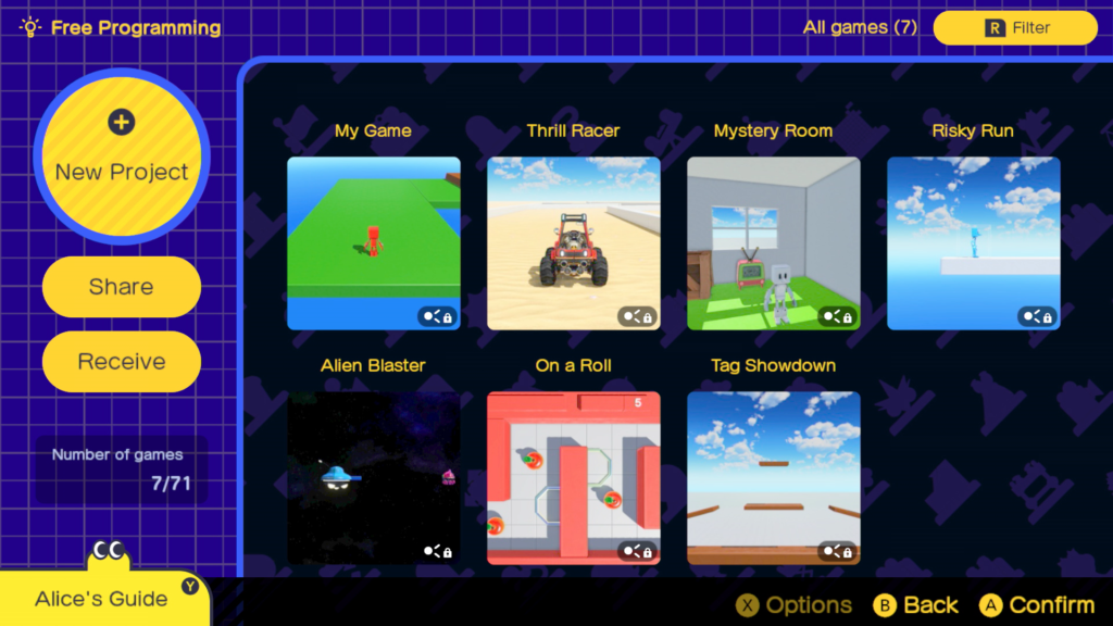 game builder garage Você pode criar seu próprio jogo com Game Builder Garage. (Imagem: Divulgação/Nintendo)