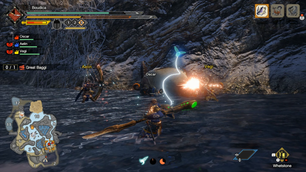 Monster Hunter Rise A galera encarna o Légolas, o Link, o Dante, quem você quiser no modo online.... (Imagem: Reprodução/Nintendo Switch)