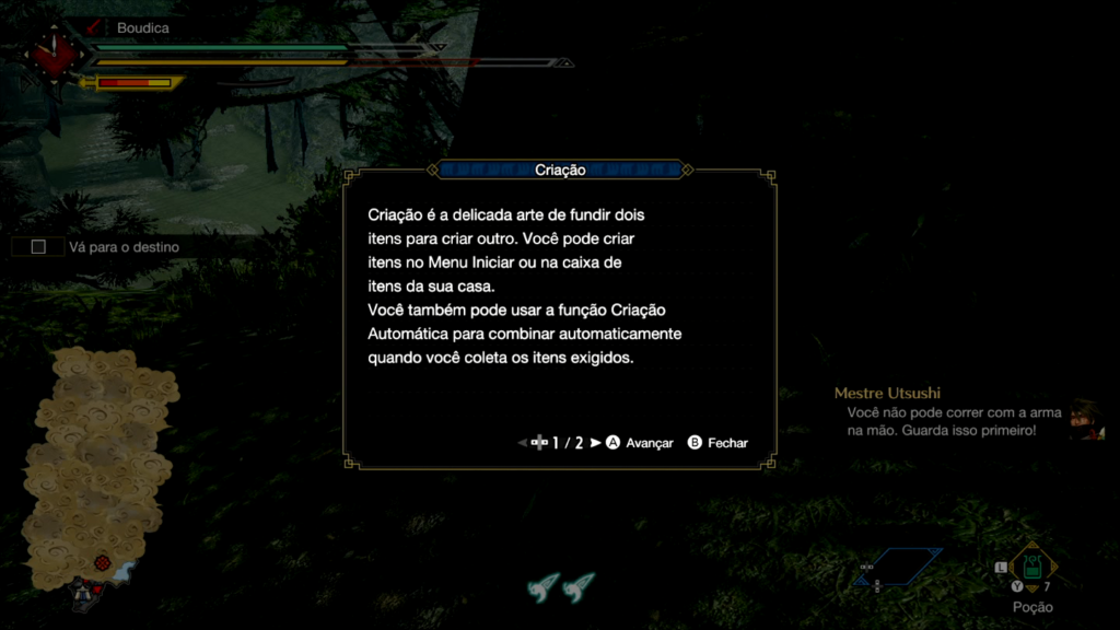 Monster Hunter Rise Imagine um tutorial para cada submenu. Aqui tem. (Imagem: Reprodução/Nintendo Switch)