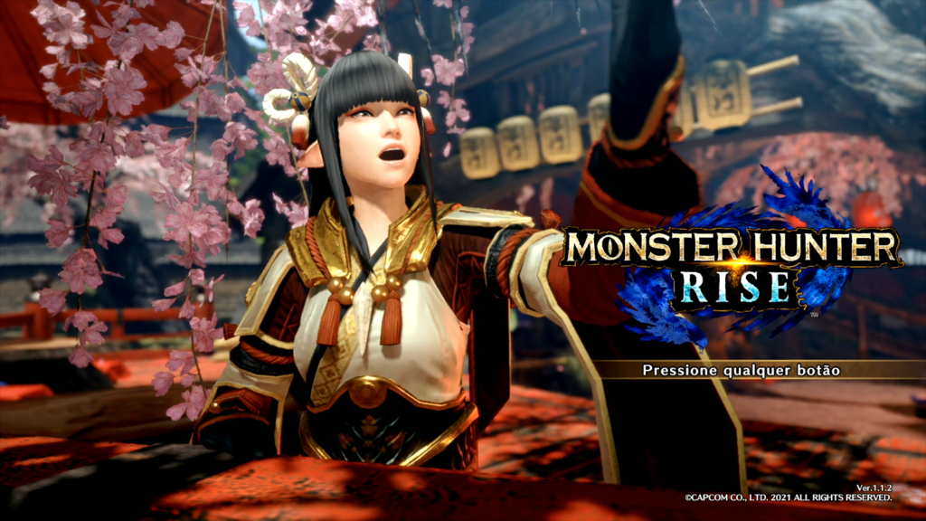 Monster Hunter Rise A canção do menu principal já deixará jogadores boquiabertos. (Imagem: Reprodução/Nintendo Switch)