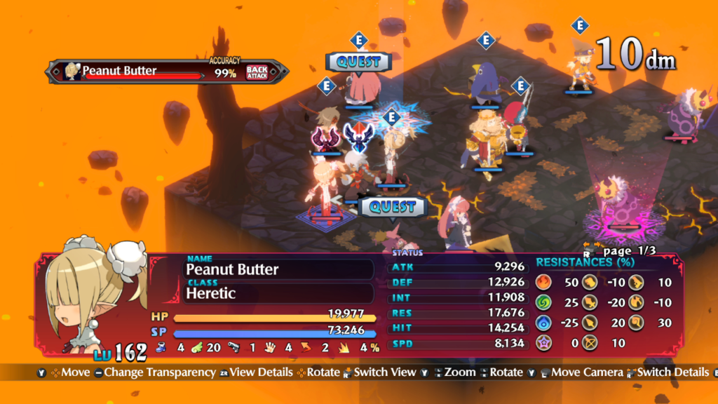 Disgaea 6 Disgaea 6: Defiance of Destiny é um RPG de combate tático. (Imagem: Reprodução/Nintendo Switch)