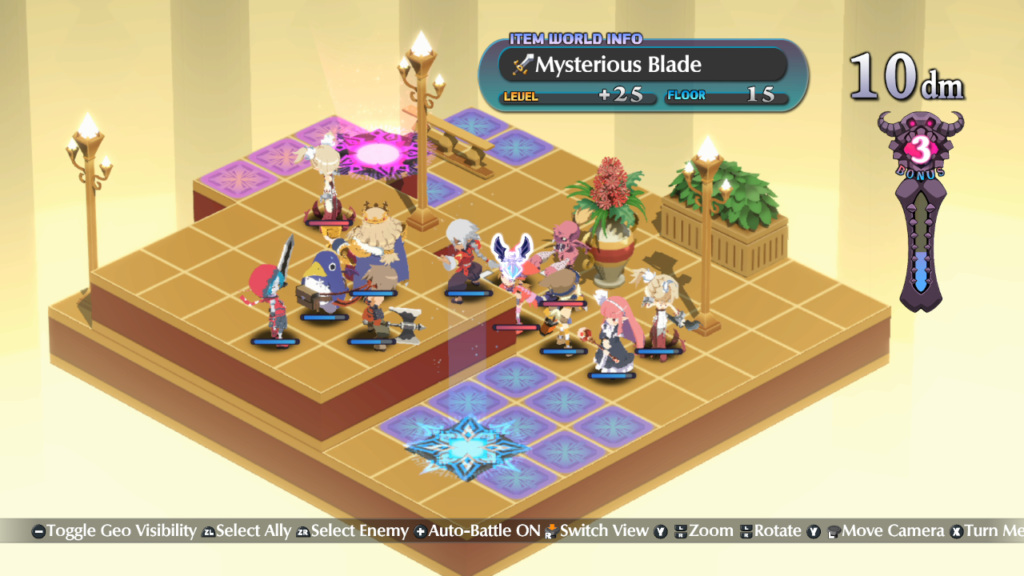 Disgaea 6 Disgaea 6: Defiance of Destiny é o primeiro da franquia com todos os personagens em 3D no tabuleiro. (Imagem: Reprodução/Nintendo Switch)