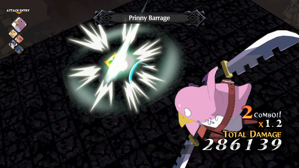 Disgaea 6 É possível mudar a velocidade das animações de habilidades especiais e desligá-las antes que fiquem repetitivas. (Imagem: Reprodução/Nintendo Switch)