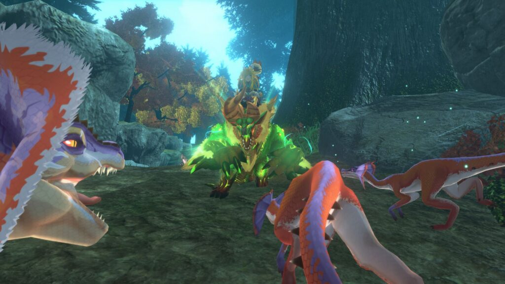 Monster Hunter Stories 2 Monstros se tornaram agressivos com o sumiço do Ratha Guardião. (Imagem: Divulgação/Capcom)