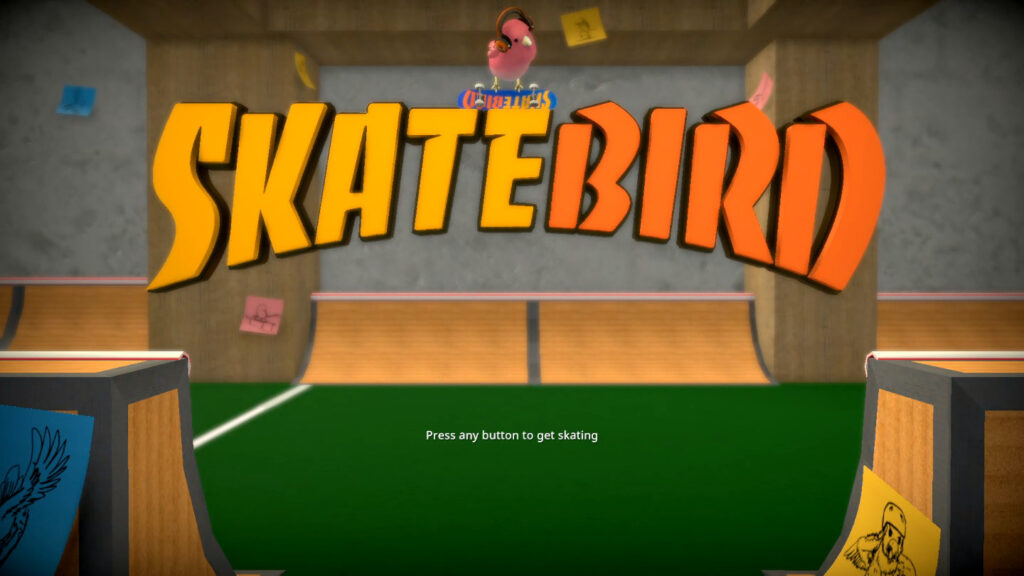 SkateBird SkateBird - o título e a tela inicial dizem tudo. TUDO! (Imagem: Reprodução/Switch)