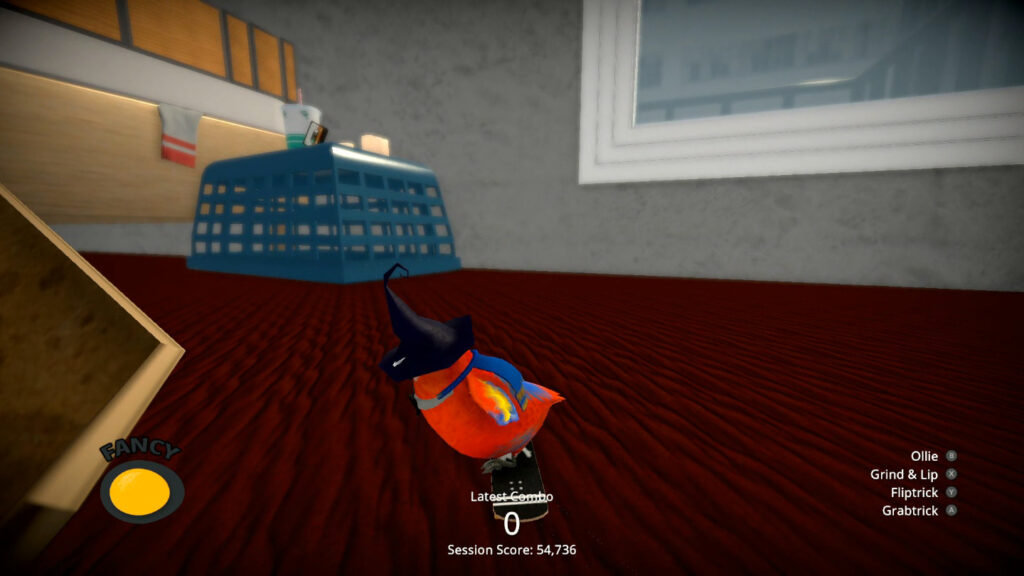 SkateBird Tá vendo aquela fita cassete lá? Os parques de skate são cheios de segredos. (Imagem: Reprodução/Switch)