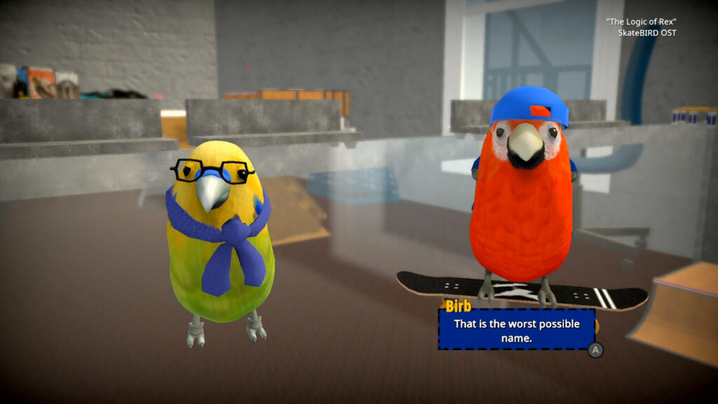 SkateBird Encontre pássaros de diversas espécies para ganhar missões e prosseguir. (Imagem: Reprodução/Switch)