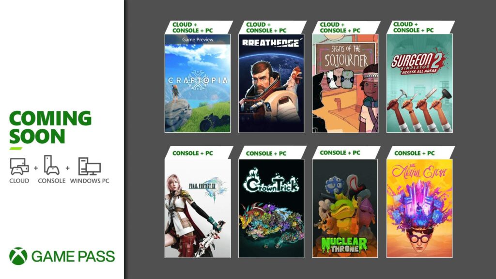 Xbox Series Primeira leva de jogos incluídos no Xbox Game Passa de Setembro. (Imagem: Divulgação/Microsoft)
