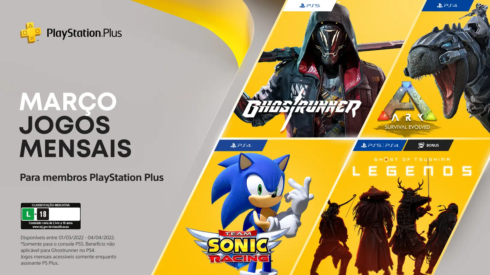 ps plus março 2022