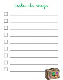 VIAGEM lista de viagem