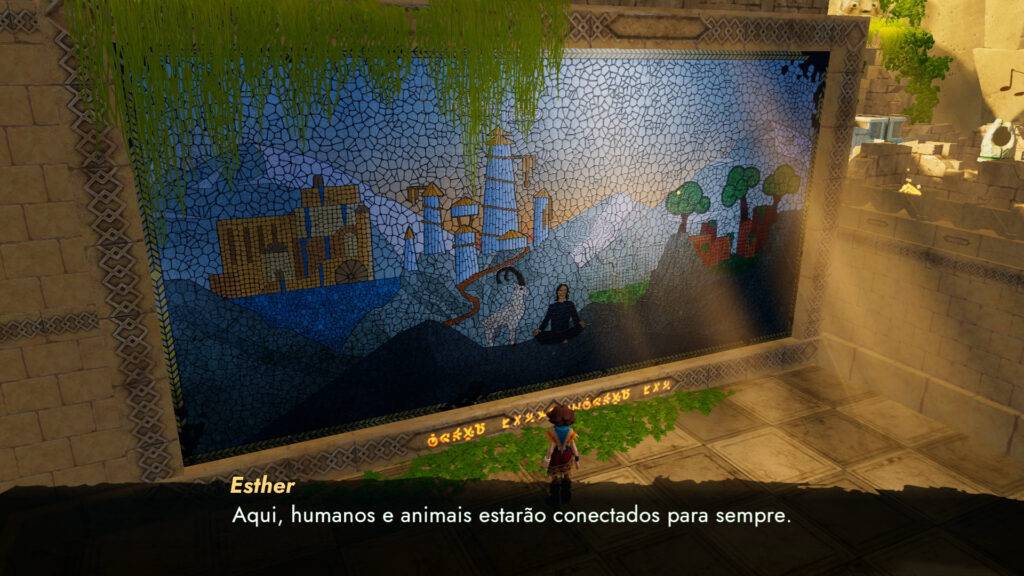 Sonority Mural em Sonority conta a história das regiões do jogo.