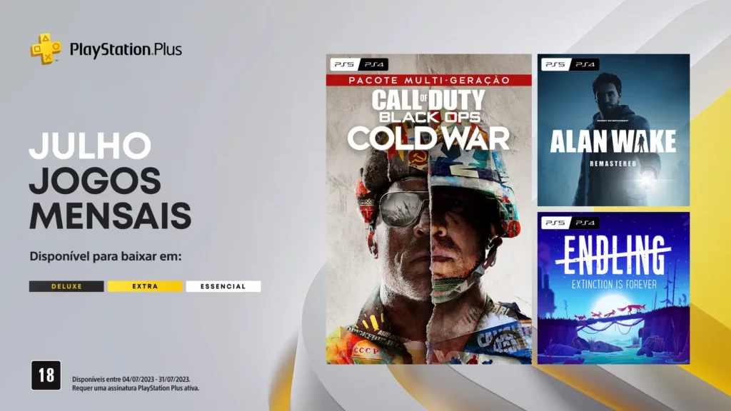 playstation plus PlayStation Plus de julho de 2023