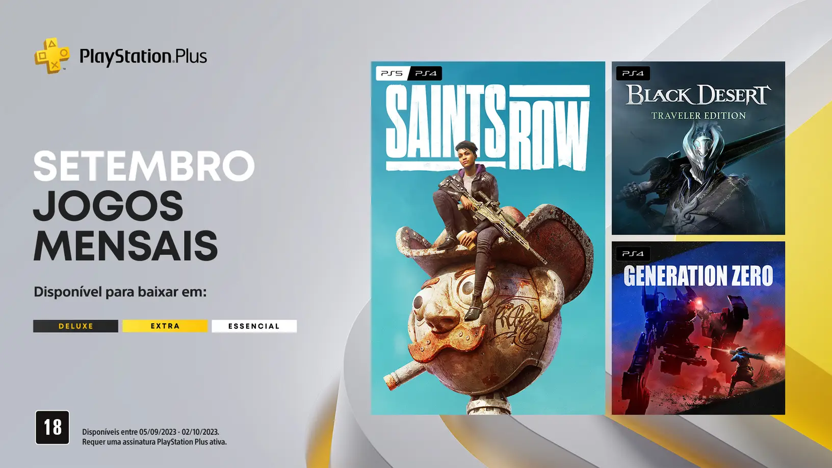 PS Plus de setembro de 2023