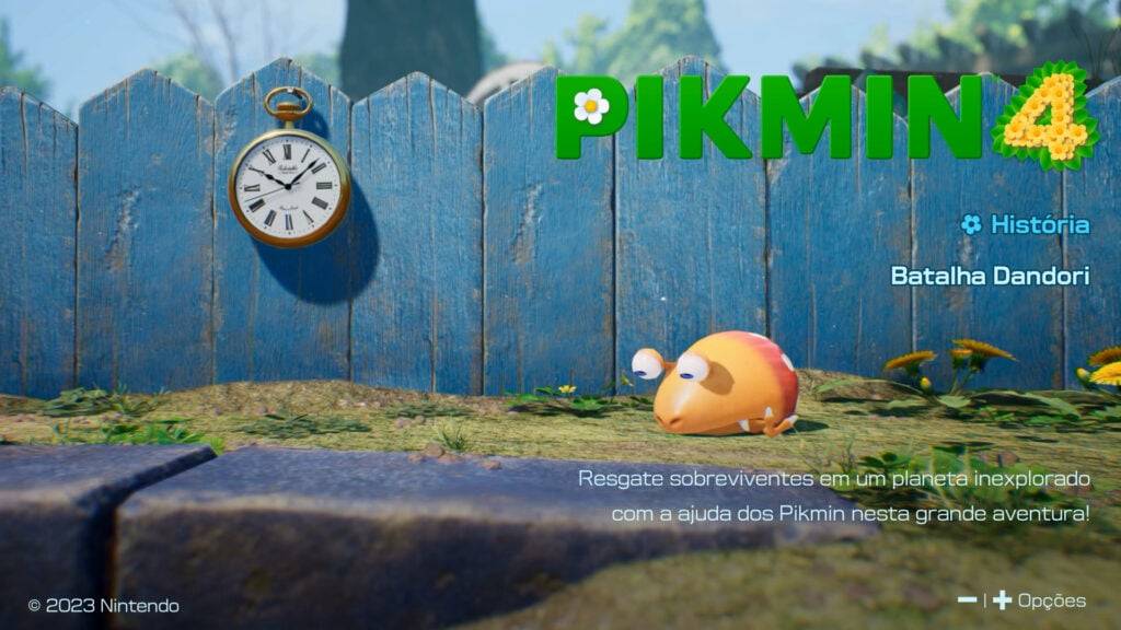 Pikmin 4 tela de abertura de Pikmin 4