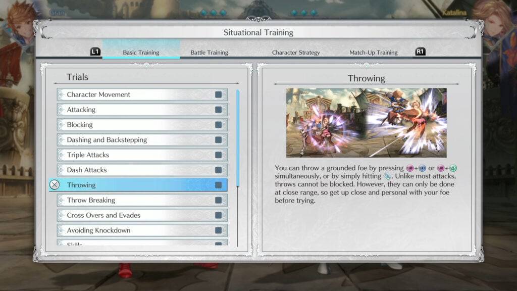 Granblue Fantasy Versus 015 training 4 NEW EN Granblue Fantasy Versus