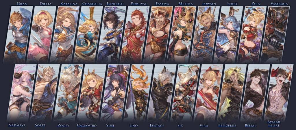 Granblue Fantasy Versus 016 24 Characters from GBVS Granblue Fantasy Versus