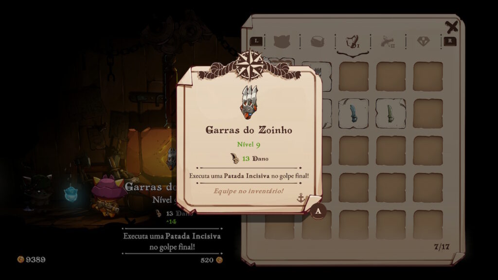 Cat quest iii Cat Quest III segue com seu simples sistema de níveis: fácil de entender e divertido.(Imagem: Reprodução, Nintendo Switch na doca)