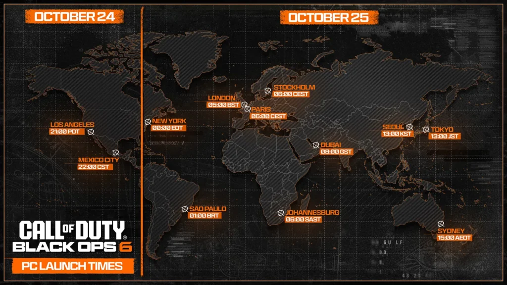call of duty call of duty black ops 6 hora de lançamento
