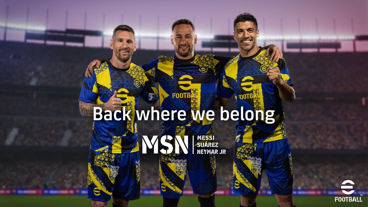 MSN está de volta em eFootball: Messi, Suárez e Neymar