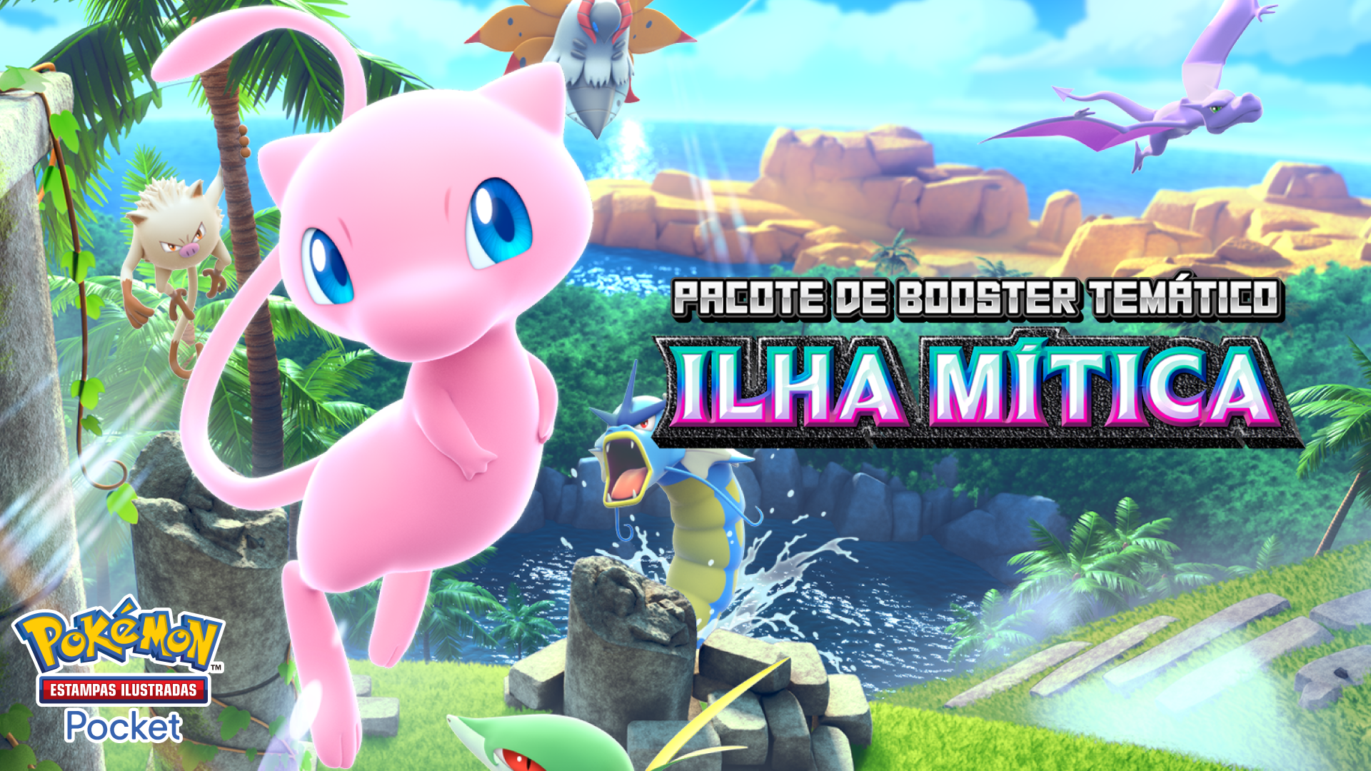Pokémon Estampas Ilustradas Pocket anuncia expansão: Ilha Mítica
