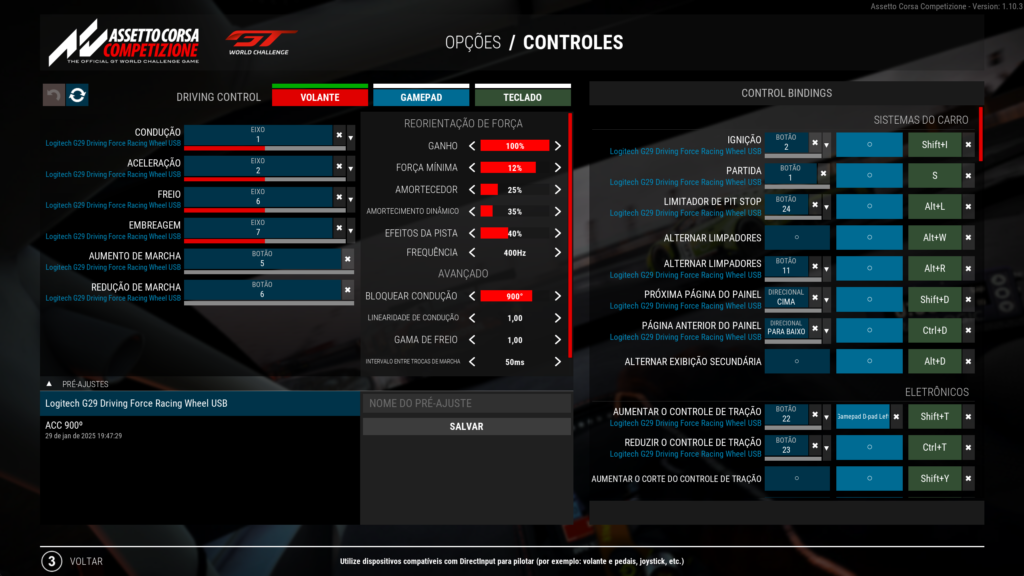 assetto corsa competizione Assetto Corsa Competizione logitech g29 g923 g920 configurar